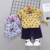 2-Piece Toddler Boy Pineapple Pattern Short-Sleeve Shirt &amp; Shorts Wholesale Children's Clothing - PrettyKid