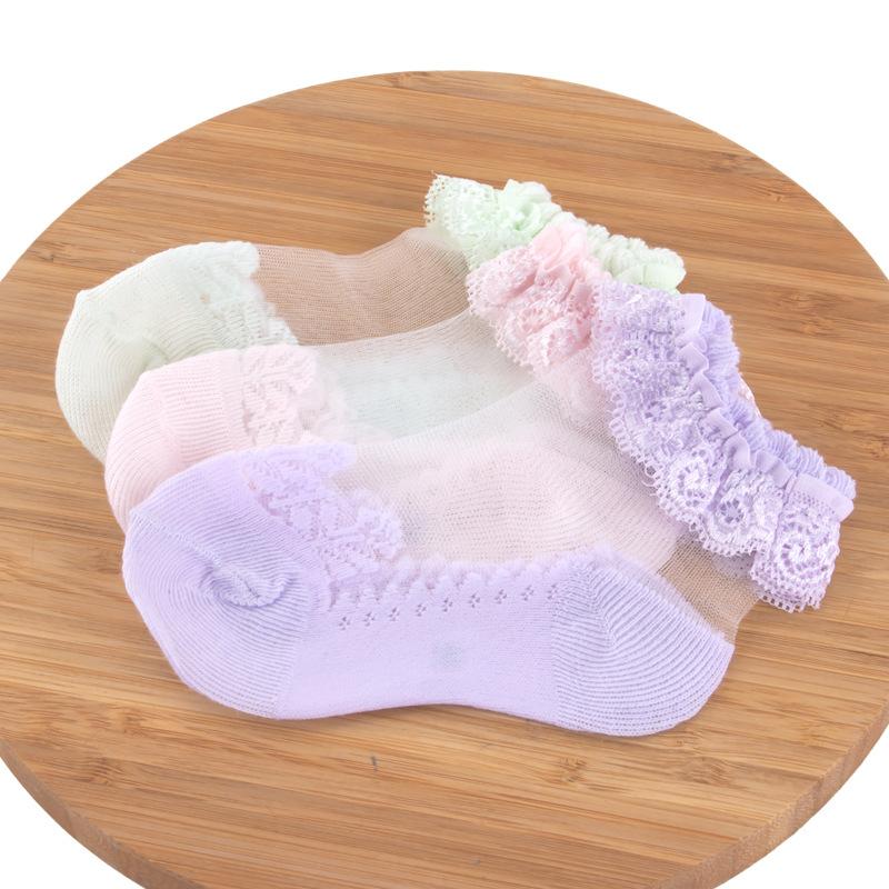 Lace Ruffled Breathable Socks Wholesale children's clothing - PrettyKid