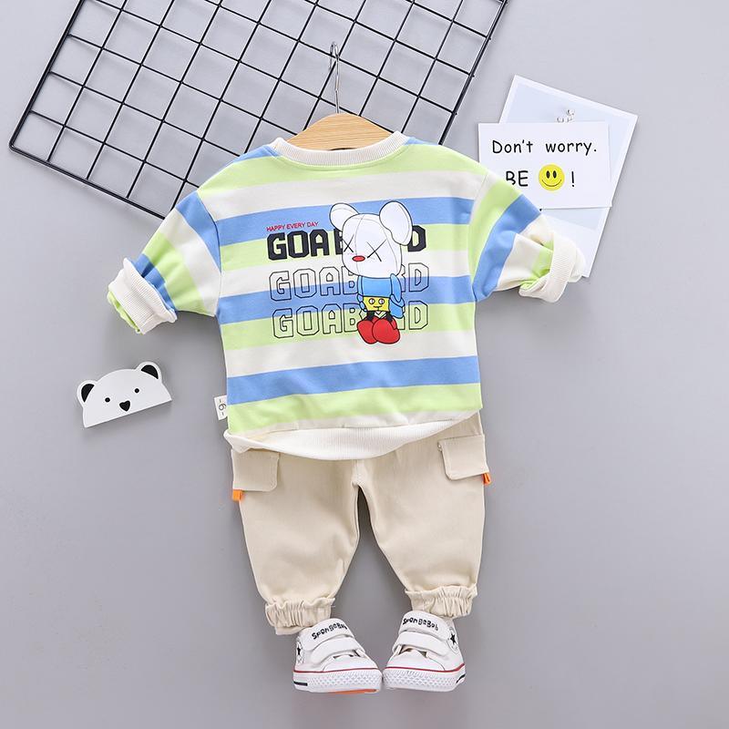 2-piece Bear Pattern Sweatshirts & Pants for Children Boy - PrettyKid