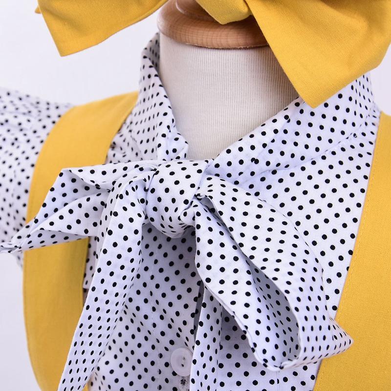 Toddler Girl Polka Dot Pattern Strap Dresses & Bow Headgear Children's Clothing - PrettyKid