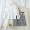 baby and children's clothes wholesalers Toddler Girl Solid Color Long Sleeve Top & Skirt - PrettyKid