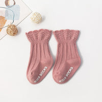 Solid color Lace socks Antiskid socks - PrettyKid