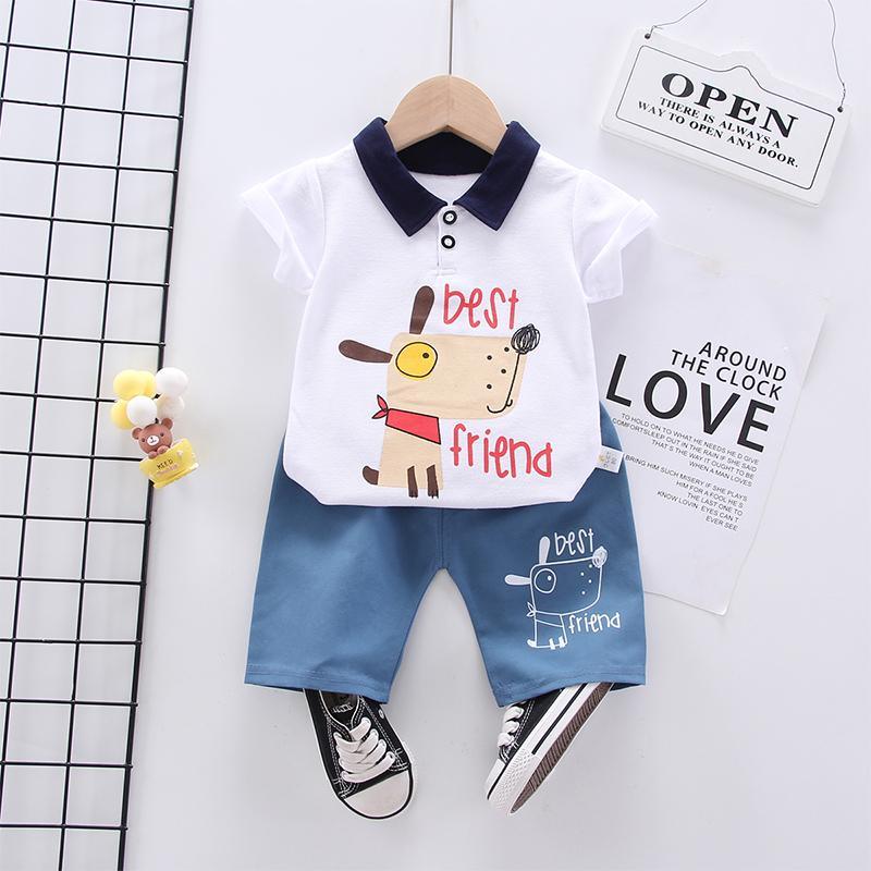 Toddler Boy Dog T-shirt & Shorts Wholesale Children's Clothing - PrettyKid