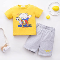 Toddler Boy 2pcs Best Football T-shirt & Shorts - PrettyKid