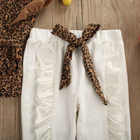 3-piece Leopard Printed Blouse with Headband & Pants for Toddle Girl - PrettyKid