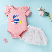 Baby Girl Easter Egg Bodysuit & Mesh Tutu Skirt - PrettyKid