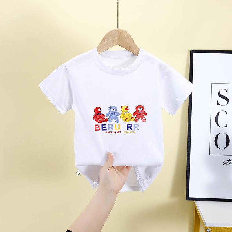 Toddler Boy Cartoon Bear Pattern Letter Print T-shirt - PrettyKid