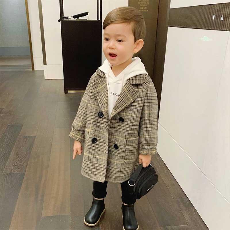 Solid Trick Duffle Coat Trench for Children Boy - PrettyKid