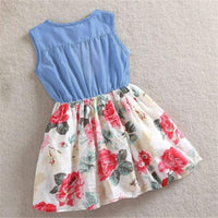 Toddler Girl Knee Length Floral Dress - PrettyKid