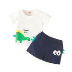0-12M Baby Boys Clothes Sets Dinosaur Letter T-Shirt Wholesale Baby Boutique Clothing - PrettyKid