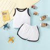 Colorblock Tank Top And Shorts Toddler Gir Two Piece Outfits - PrettyKid