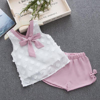 2-piece Chiffon Top & Shorts for Toddler Girl - PrettyKid