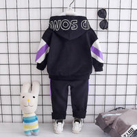 2-piece Color-block Hoodie & Pants for Children Boy - PrettyKid