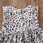 2-piece Leopard Pattern Dress & Headband for Toddler Girl Children's clothing wholesale - PrettyKid