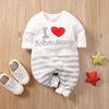Fashion Letter Printed Round Neck Long Sleeve Solid Jumpsuit Children's clothing wholesale - PrettyKid