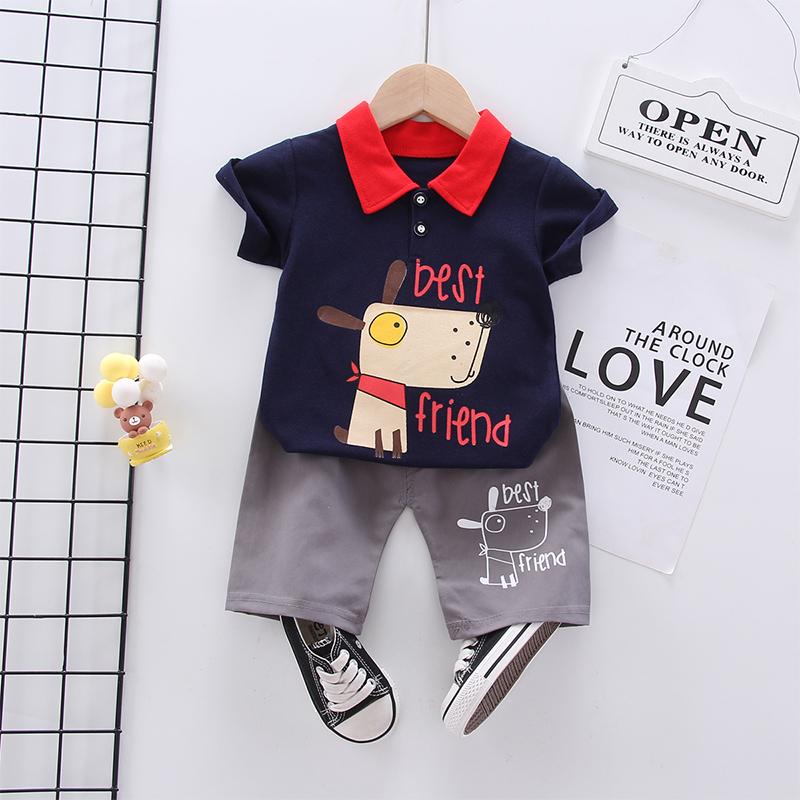 Toddler Boy Dog T-shirt & Shorts Wholesale Children's Clothing - PrettyKid