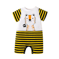 Baby Tiger Pattern Striped Bodysuit - PrettyKid