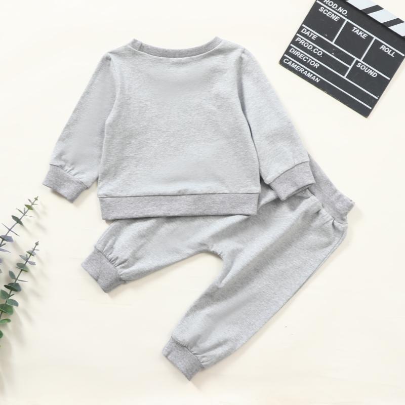 2-piece Bear Pattern Sweatshirts & Pants for Baby Boy - PrettyKid