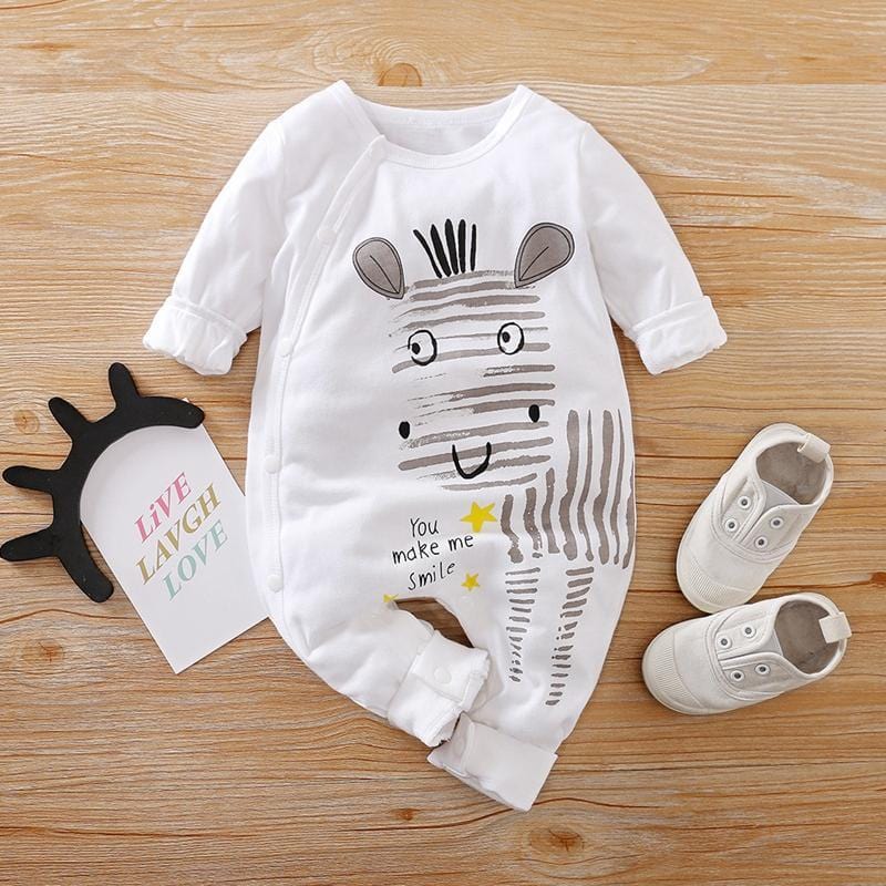 Zebra Stripe Print Jumpsuit for Baby Boy Wholesale children's clothing - PrettyKid