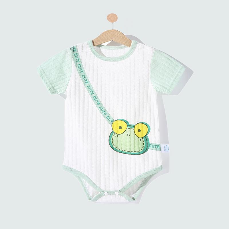 Baby Animal Pattern Summer Bodysuit - PrettyKid