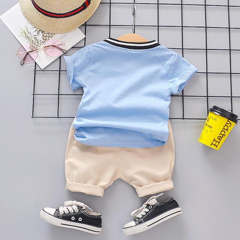 2-piece Penguin Pattern T-shirt & Shorts for Children Boy - PrettyKid