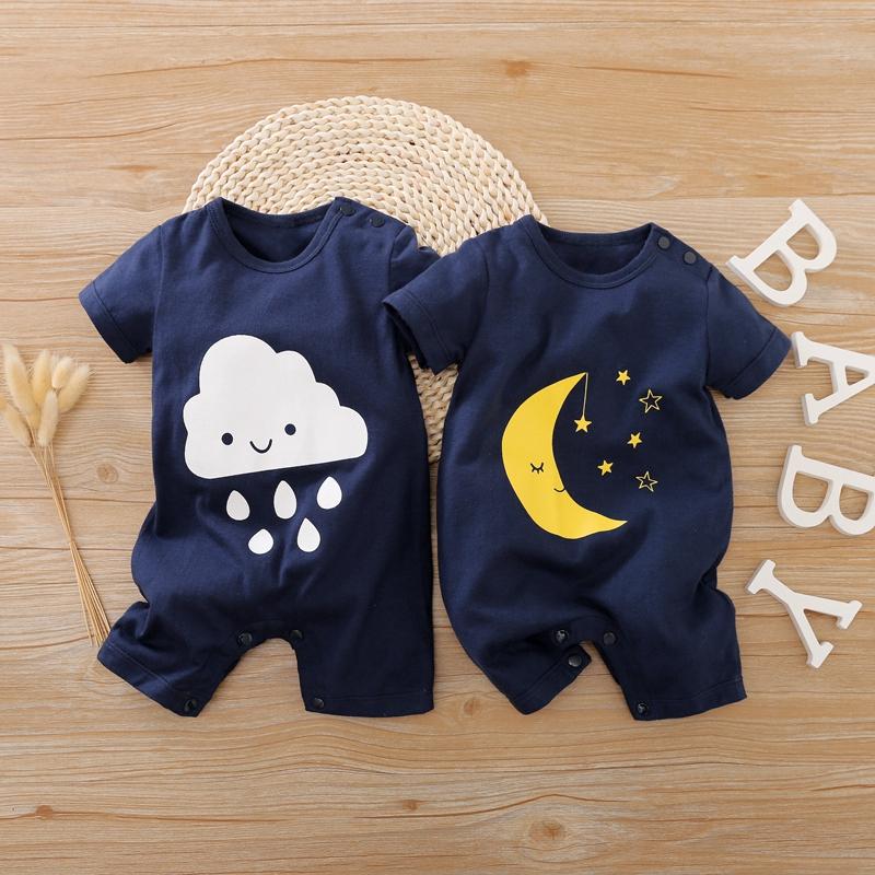 Moon Clouds Pattern Bodysuit for Baby Wholesale children's clothing - PrettyKid