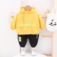 2-piece Letter Pattern Hoodie & Pants for Children Boy - PrettyKid