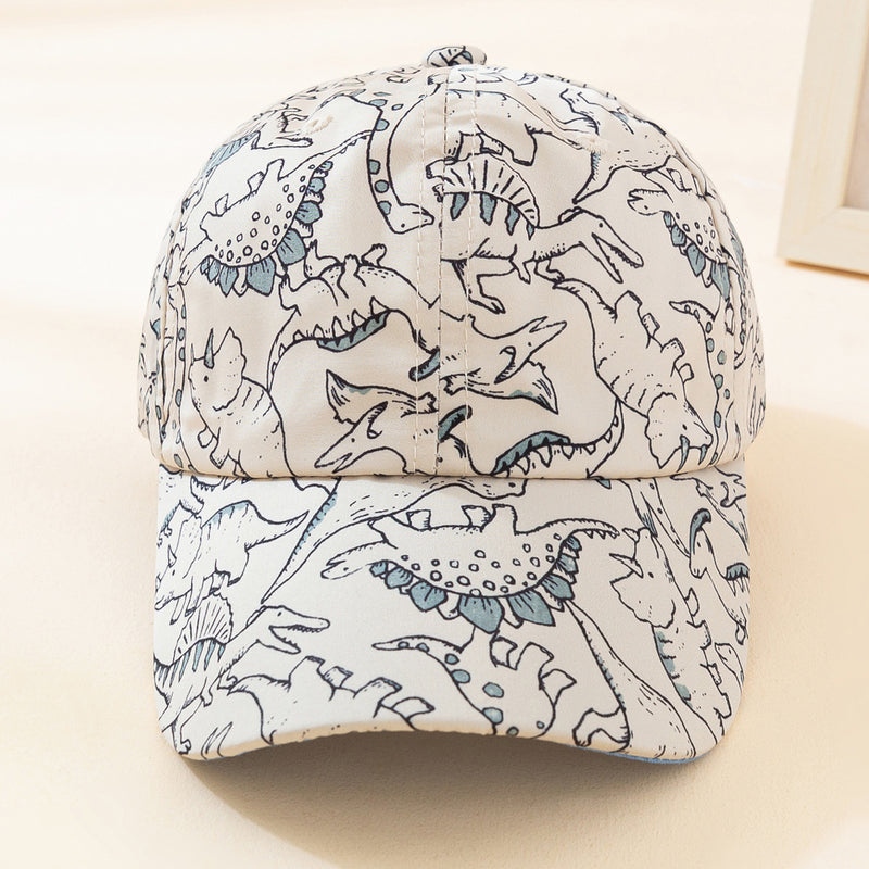 Dinosaur Printed Peak Cap in Bulk - PrettyKid