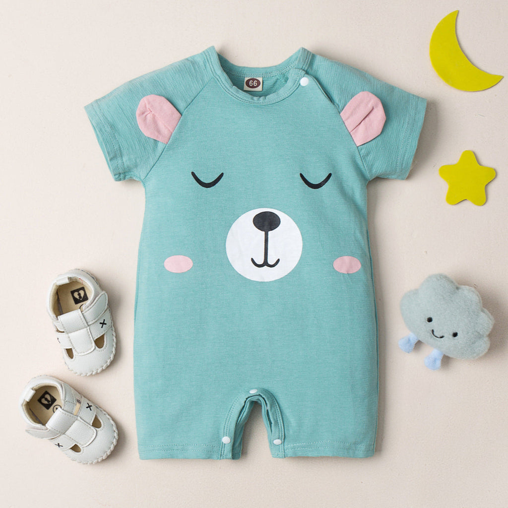 0-12Y Baby Bear Cartoon Short Sleeve Romper Wholesale Baby Clothing - PrettyKid