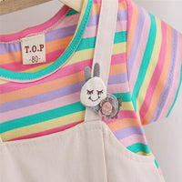 Rabbit Color-block Stripes Dress - PrettyKid