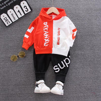 2-piece Letter Pattern Hoodie & Pants for Children Boy - PrettyKid