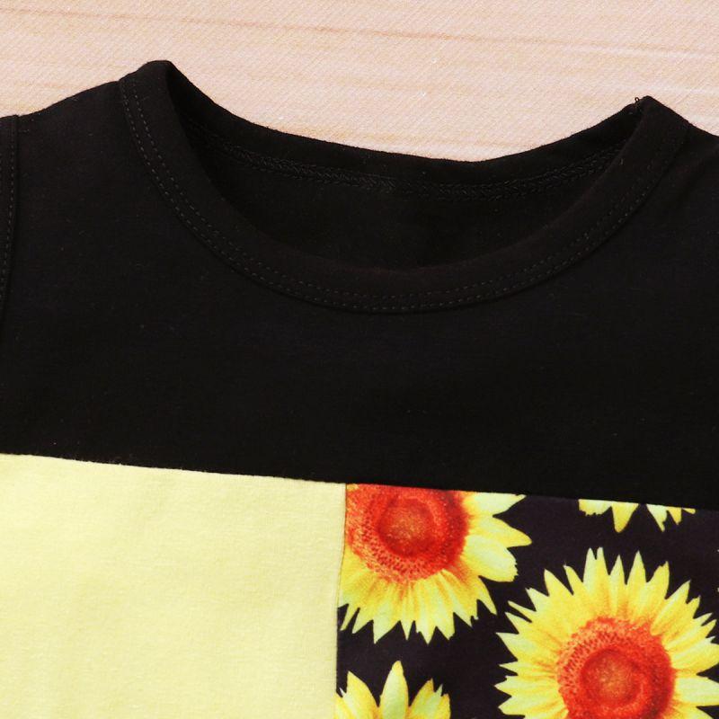 Toddler Girl Patchwork Vest T-shirt & Shorts Wholesale Children's Clothing - PrettyKid