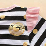 Cartoon Design Stripes Jumpsuit for Baby Girl - PrettyKid