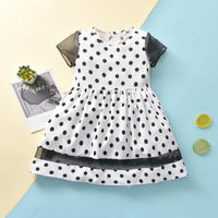 18M-6Y Toddler Girls Polka Dots Shorts Sleeve Dresses Wholesale Girls Fashion Clothes