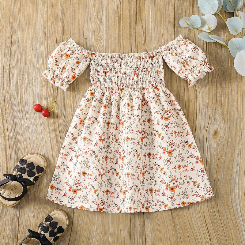 9months-4years Toddler Girl Dresses Children's Clothing New Summer Girl Baby Sweet Floral Dress Children's Princess Dress - PrettyKid