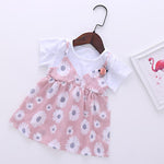 2-piece Daisy Printed Dress for Toddler Girl Wholesale children's clothing - PrettyKid