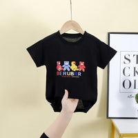 Toddler Boy Cartoon Bear Pattern Letter Print T-shirt - PrettyKid