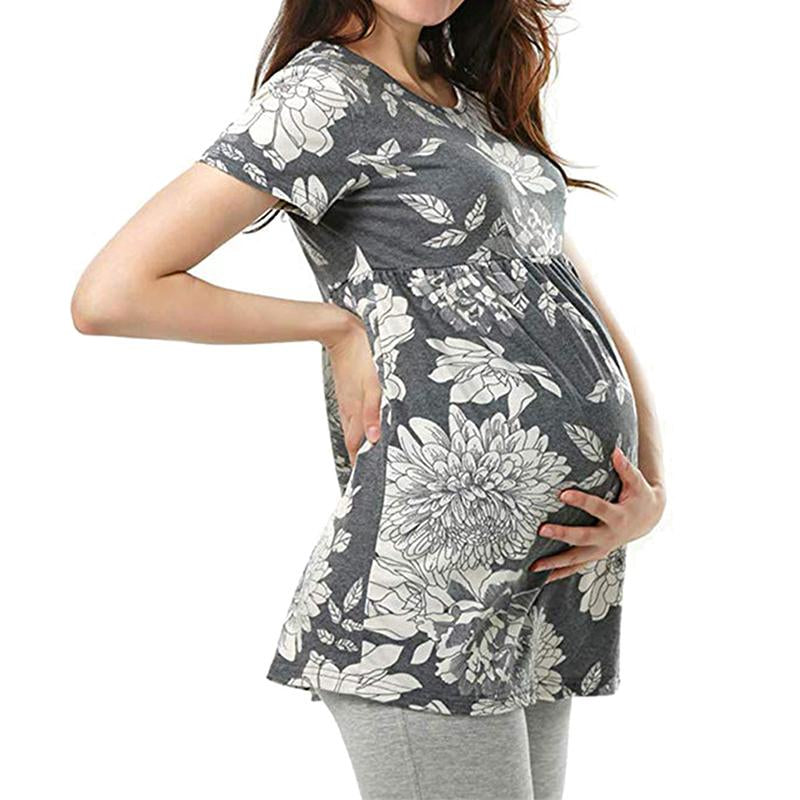 Floral Print Maternity Dress Women's Clothing - PrettyKid