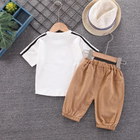 Children Boy 2pcs Animal Pattern Summer Suit T-Shirt & Shorts - PrettyKid