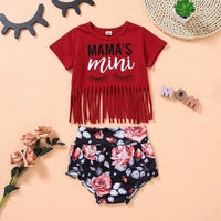 Baby Boy Floral Pattern Suit T-Shirt & shorts - PrettyKid