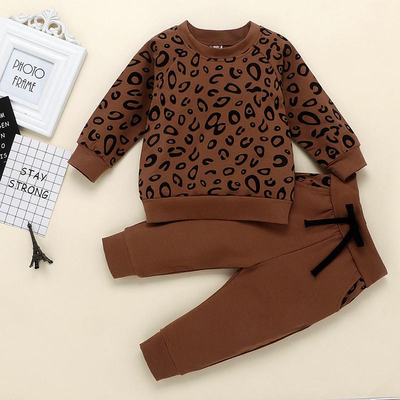 2-piece Leopard Sweatshirt & Pants for Toddler Girl - PrettyKid