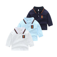 Solid Stripes Long Sleeve T-shirt for Children Boy - PrettyKid