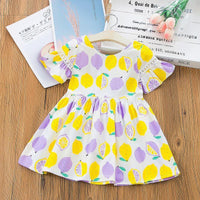 Toddler Girl Sleeveless Lemon Print Dress - PrettyKid