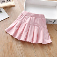 Toddler Girl Heart-shaped Pattern Pleated Skirt - PrettyKid