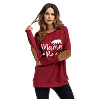 Crew Neck Lettered Bat Long Sleeve Patch T-shirt Wholesale Woman Clothing - PrettyKid