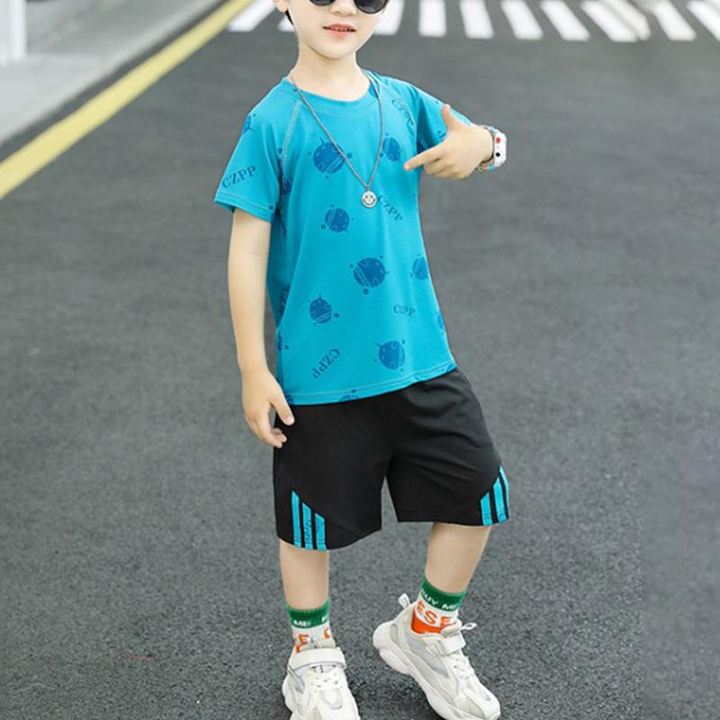 Boy Breathable Quick-drying T-shirt & Shorts - PrettyKid