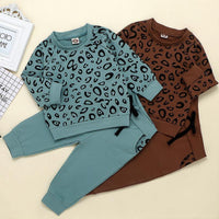 2-piece Leopard Sweatshirt & Pants for Toddler Girl - PrettyKid