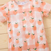 Baby Girl Peach Print Jumpsuit - PrettyKid
