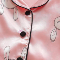 2-piece Rabbit Pattern Pajamas for Toddler Girl Children's Clothing - PrettyKid