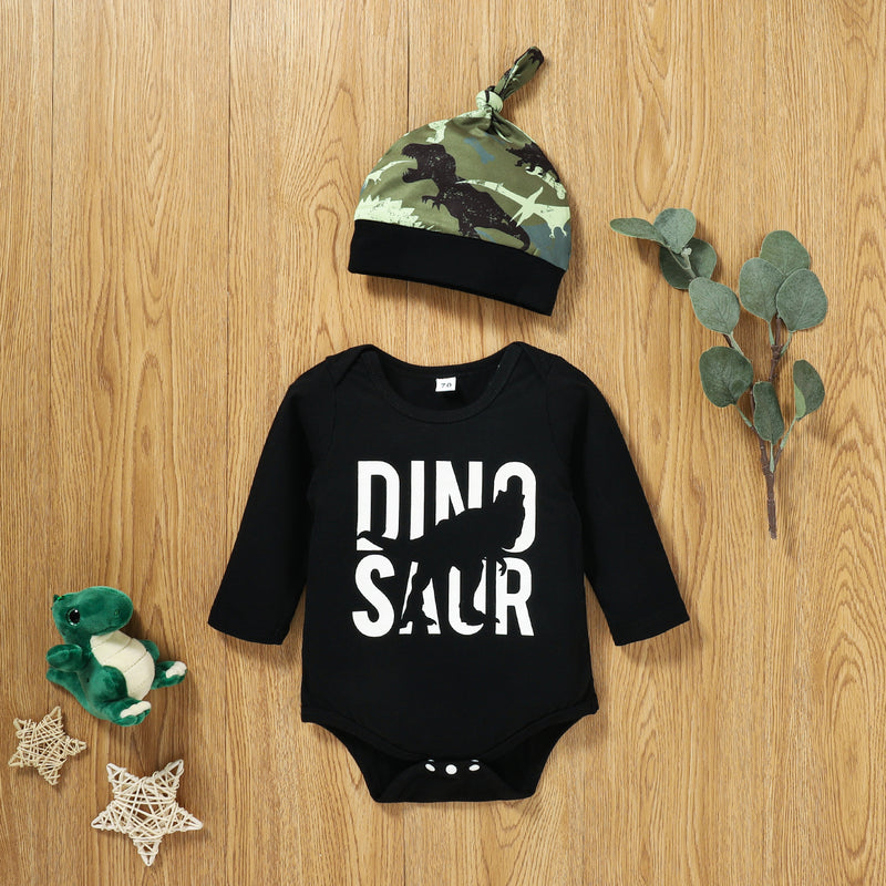 Baby Boy's Long Sleeve Dinosaur Camouflage Suit - PrettyKid